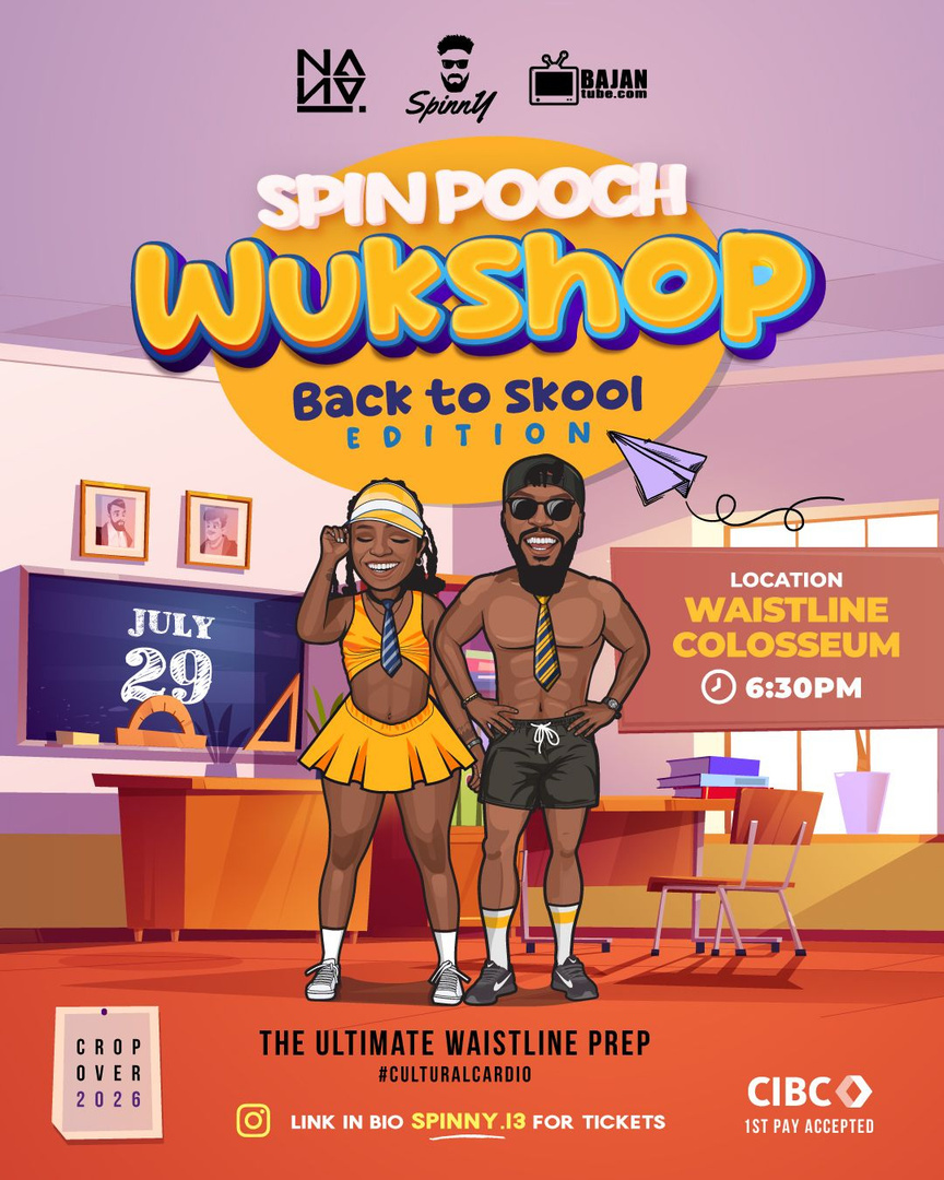Travelers learning soca dance moves at a Barbados wuk-shop