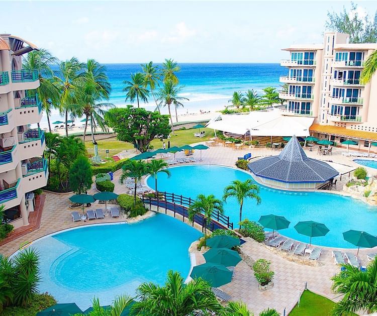 The pool and beachfront setting at Accra Beach Hotel and Spa